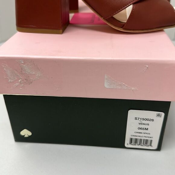 KATE SPADE New York Venus Sandals Cinnamon Spice Leather Size 6.5 NWT - Picture 6 of 6